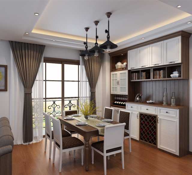 簡歐田園風酒柜