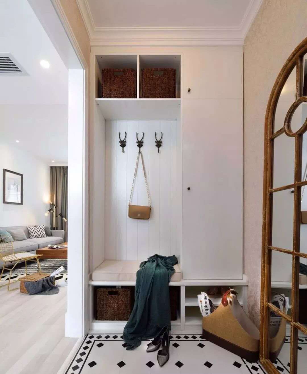 簡約嵌入式鞋柜